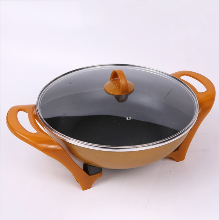 Manufacturer Household Korean Style Ingot-Shaped Pot Non-Stick Electric Food Warmer Household Multi-Functional Electric Chafing Dish Electric Frying Pan