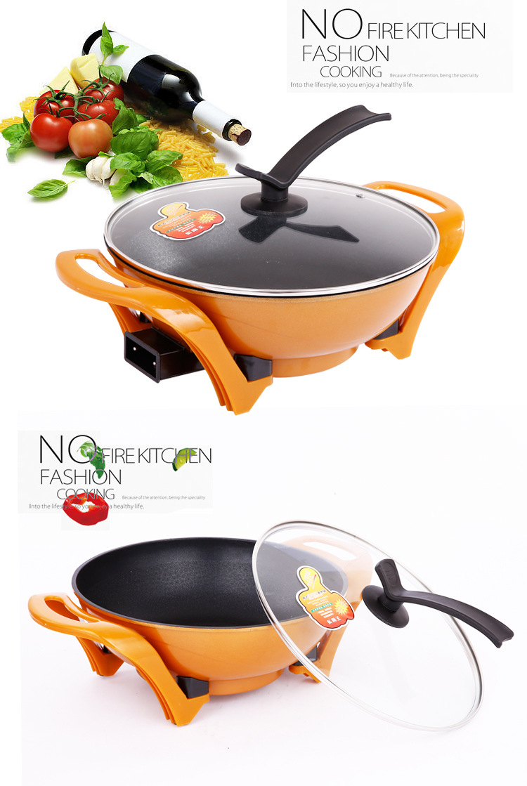 Manufacturer Household Korean Style Ingot-Shaped Pot Non-Stick Electric Food Warmer Household Multi-Functional Electric Chafing Dish Electric Frying Pan