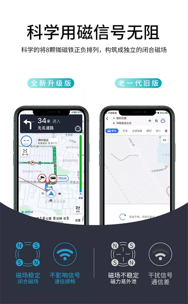 Creative 360 Degree Long Bar Magnet Car Bracket Multifunctional Magnetic Adsorption Gift Mobile Phone Holder Mobile Phone Holder
