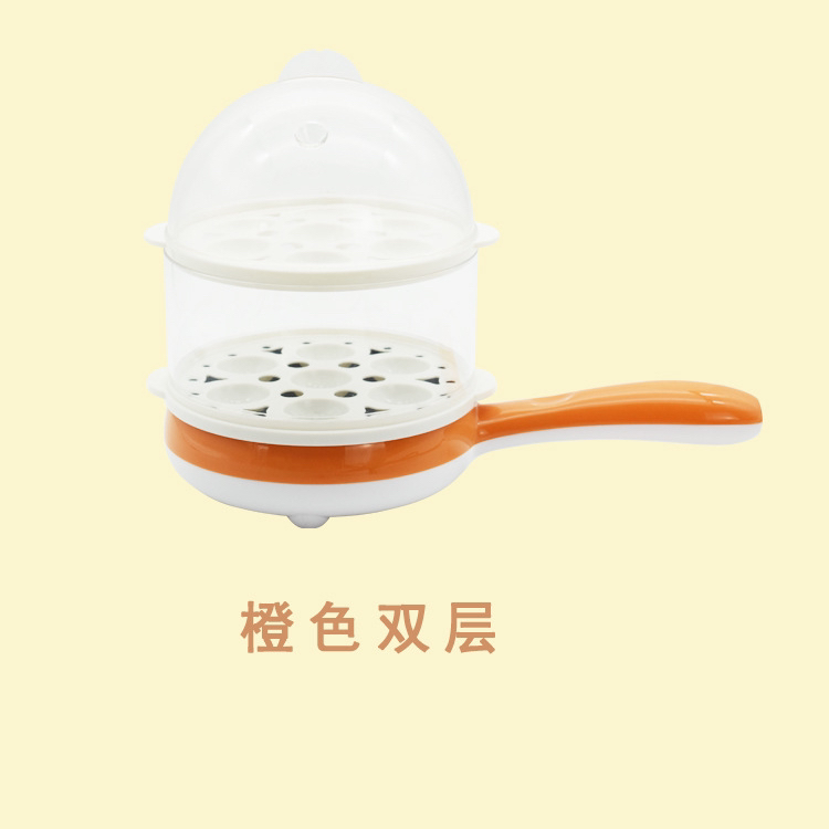Multi-Functional Electric Frying Pan Double-Layer Egg Steamer Plug-in Household Flat Frying Pan Non-Stick Cooker Egg Boiler