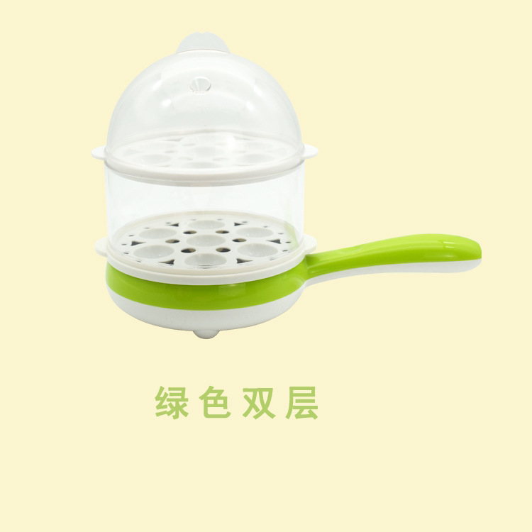 Multi-Functional Electric Frying Pan Double-Layer Egg Steamer Plug-in Household Flat Frying Pan Non-Stick Cooker Egg Boiler