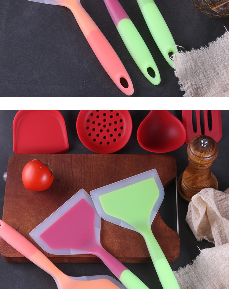 High temperature baking nougat silica gel shovel non - stick pan run thick egg cooker frying pan shovel Jade pot silica gel shovel