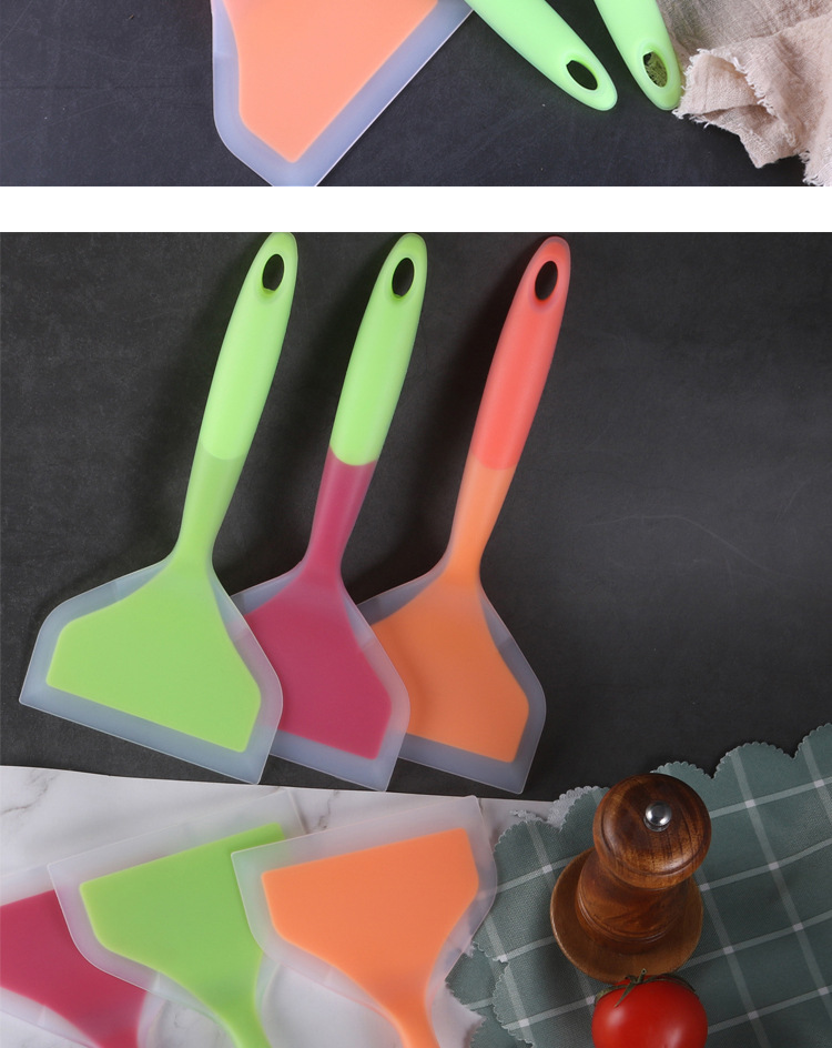 High temperature baking nougat silica gel shovel non - stick pan run thick egg cooker frying pan shovel Jade pot silica gel shovel