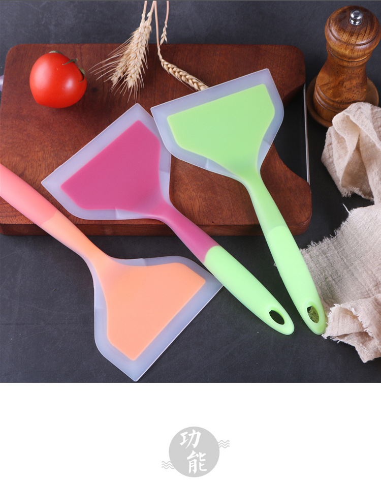 High temperature baking nougat silica gel shovel non - stick pan run thick egg cooker frying pan shovel Jade pot silica gel shovel