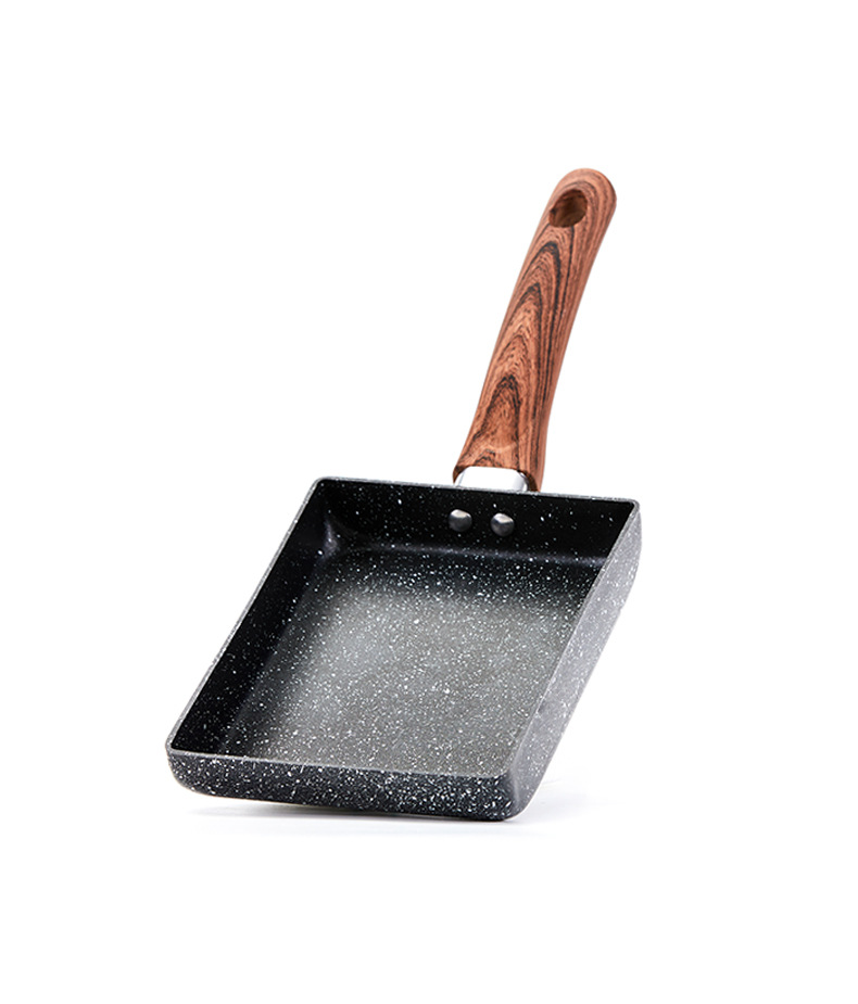 Induction Cooker Universal Japanese Style Tamagoyaki Square Mini Non-Stick Pan Medical Stone Egg Frying Pan Household Flat Bottom Breakfast Pot