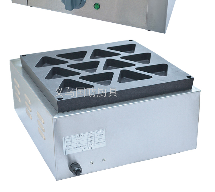Electric Triangle Pancake Stove Fy-113D Cookie Baking Machine Bread Maker Red Bean Cake Machine Muffin Machine Snack Equipment