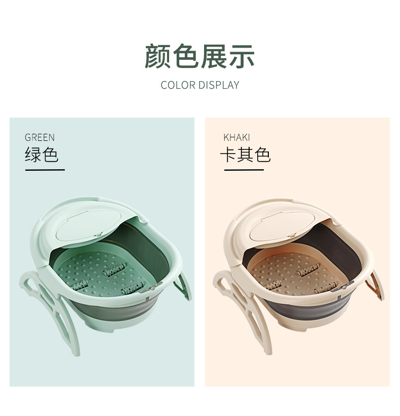 Folding Foot Bath Bucket Portable High-Depth Bucket over the Knee Foot Tub Household Foot Barrel Wash Foot Basin Plastic Foot Basin Folding Foot Bath Bucket Portable High-Depth Bucket over the Knee Foot Tub Household Foot Barrel Wash Foot Basin Plastic Foot Basin