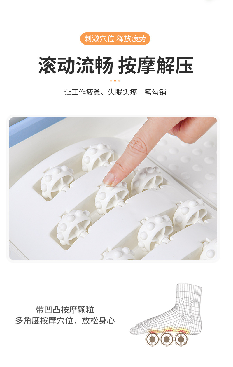 New Folding Foot Bath Barrel Plastic Foot Tub Thickened Foot Barrel Basin Massage Feet Bathing Tub Household Adult Feet-Washing Basin