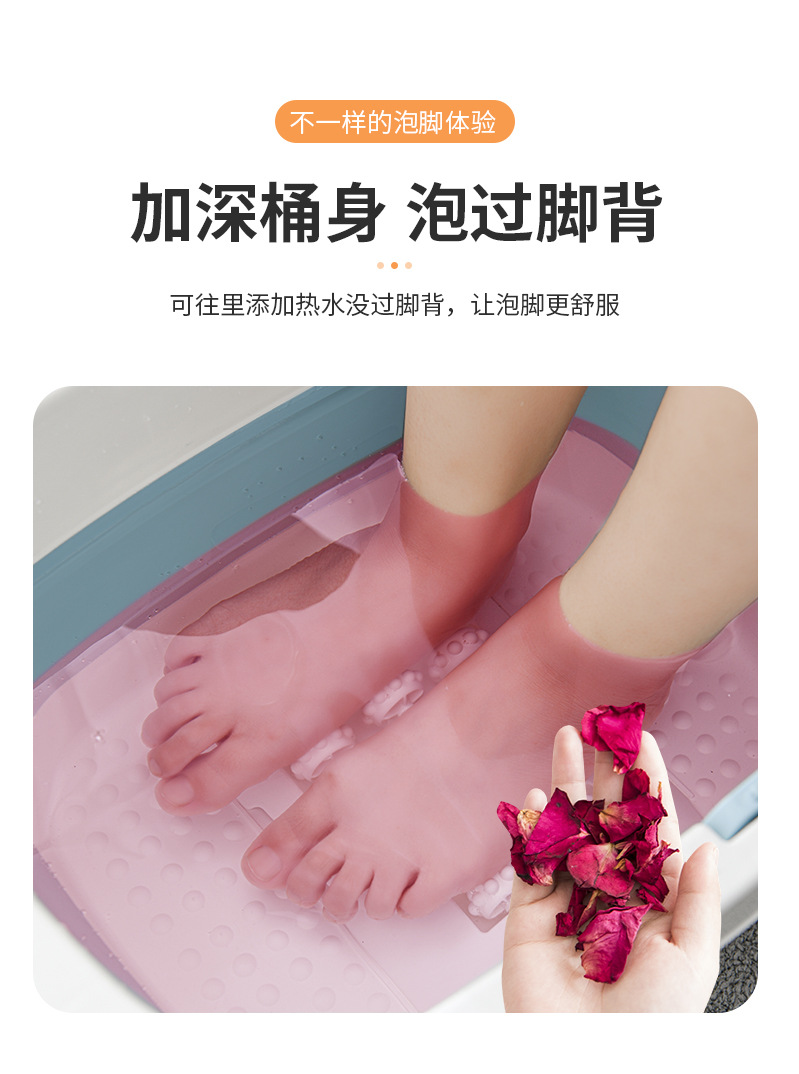 New Folding Foot Bath Barrel Plastic Foot Tub Thickened Foot Barrel Basin Massage Feet Bathing Tub Household Adult Feet-Washing Basin New Folding Foot Bath Barrel Plastic Foot Tub Thickened Foot Barrel Basin Massage Feet Bathing Tub Household Adult Feet-Washing Basin