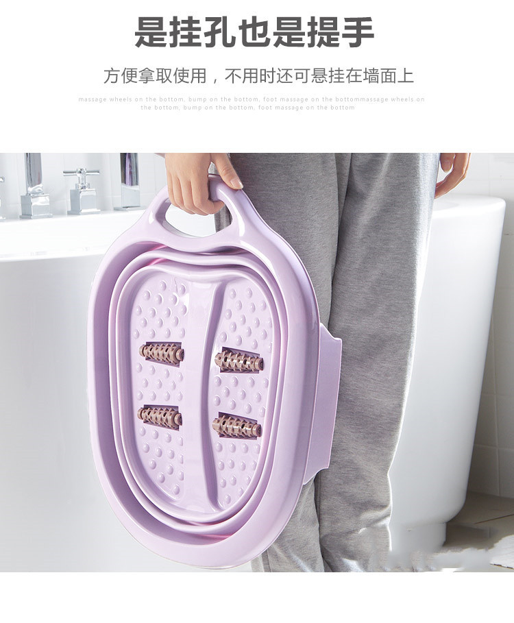 New Roller Folding Foot Tub Portable Foot Bath Barrel Wash Foot Basin Home Travel Feet-Washing Basin Factory Direct Sales New Roller Folding Foot Tub Portable Foot Bath Barrel Wash Foot Basin Home Travel Feet-Washing Basin Factory Direct Sales