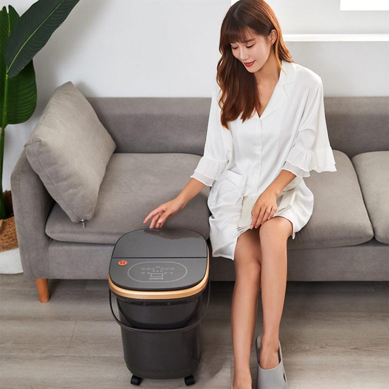 New automatic intelligent foot tub household electric massage foot washing bucket automatic massage health care foot bath device