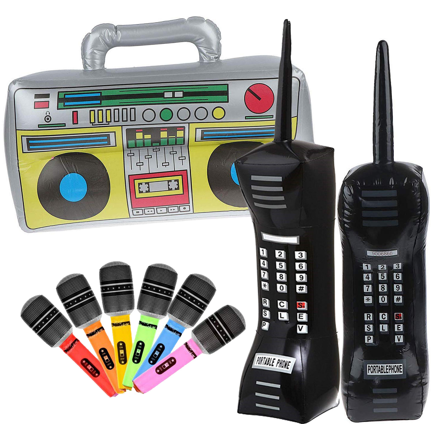 Amazon Wholesale Inflatable Cellular Phone Inflatable Mobile Phone Children's Simulation Telephone Radio Microphone Model Toy