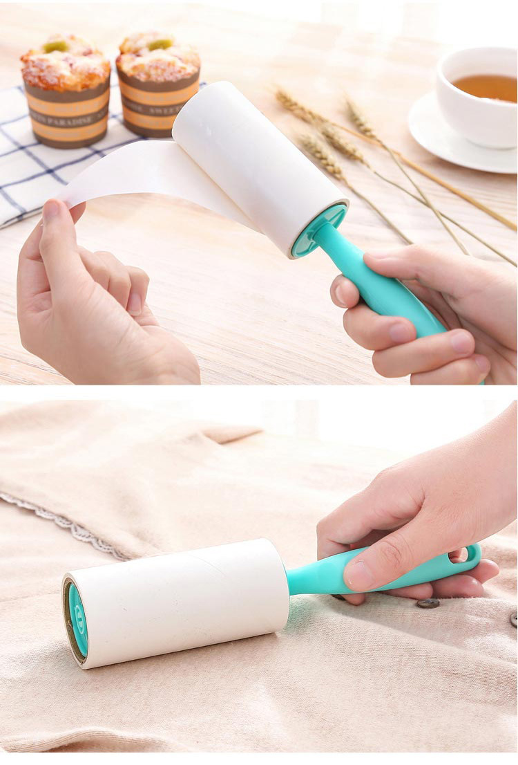 Tearable Lint Remover Sticky Paper Drum-Type Clothes Rolling Paper Mini Rolling Brush Lint Roller Clothes Sticky Hair Remover Paper Core