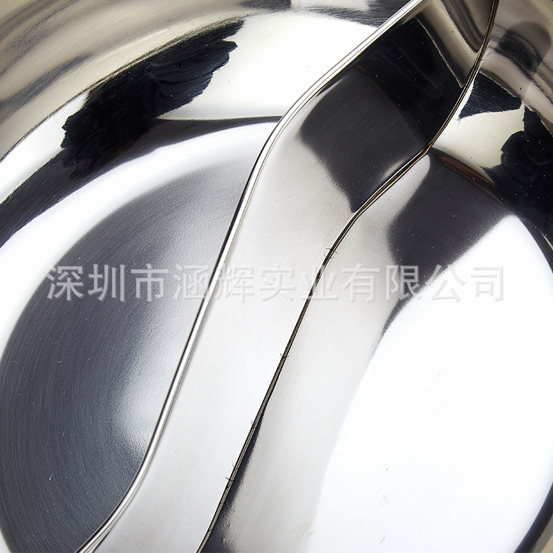 Factory Direct Sales Two-Flavor Hot Pot Two-Flavor Hot Pot 2-Grid Stainless Steel Thickened S Grid Hot Pot Induction Cooker Soup Pot