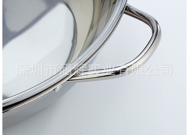 Factory Direct Sales Two-Flavor Hot Pot Two-Flavor Hot Pot 2-Grid Stainless Steel Thickened S Grid Hot Pot Induction Cooker Soup Pot