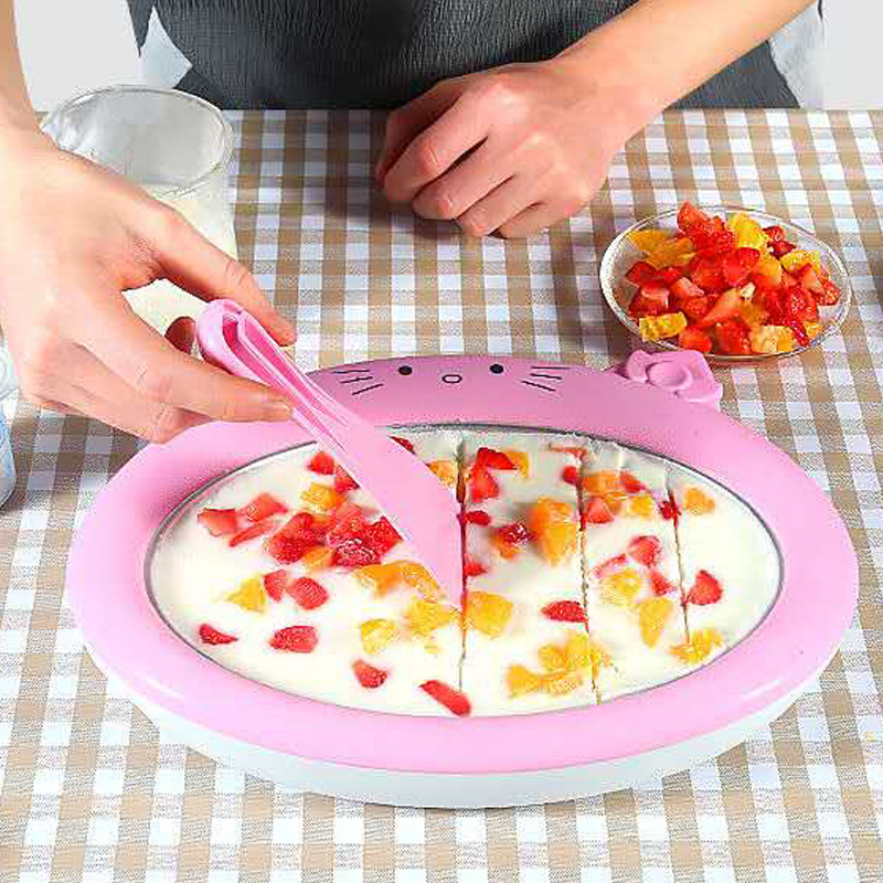 Household Yogurt Fried Ice Plate Fried Ice Machine Children Mini Yogurt Machine Small Ice Cream Machine Cartoon Fried Ice Machine