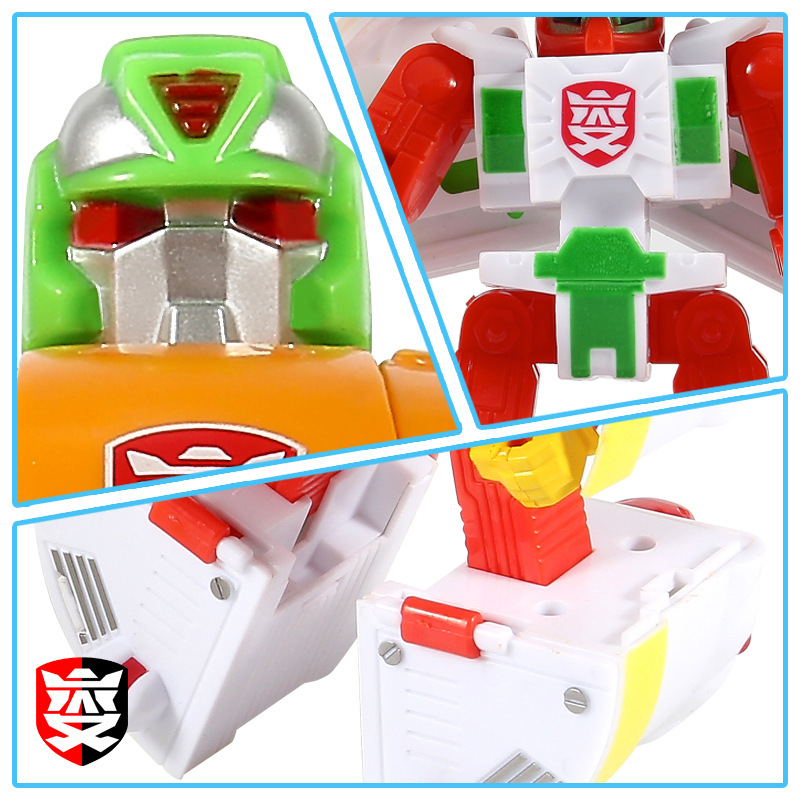 American Food Machine War Soldiers Hamburger Cone French Fries Drink Yogurt Ice Cream Cake Creative Transformation Educational Toys