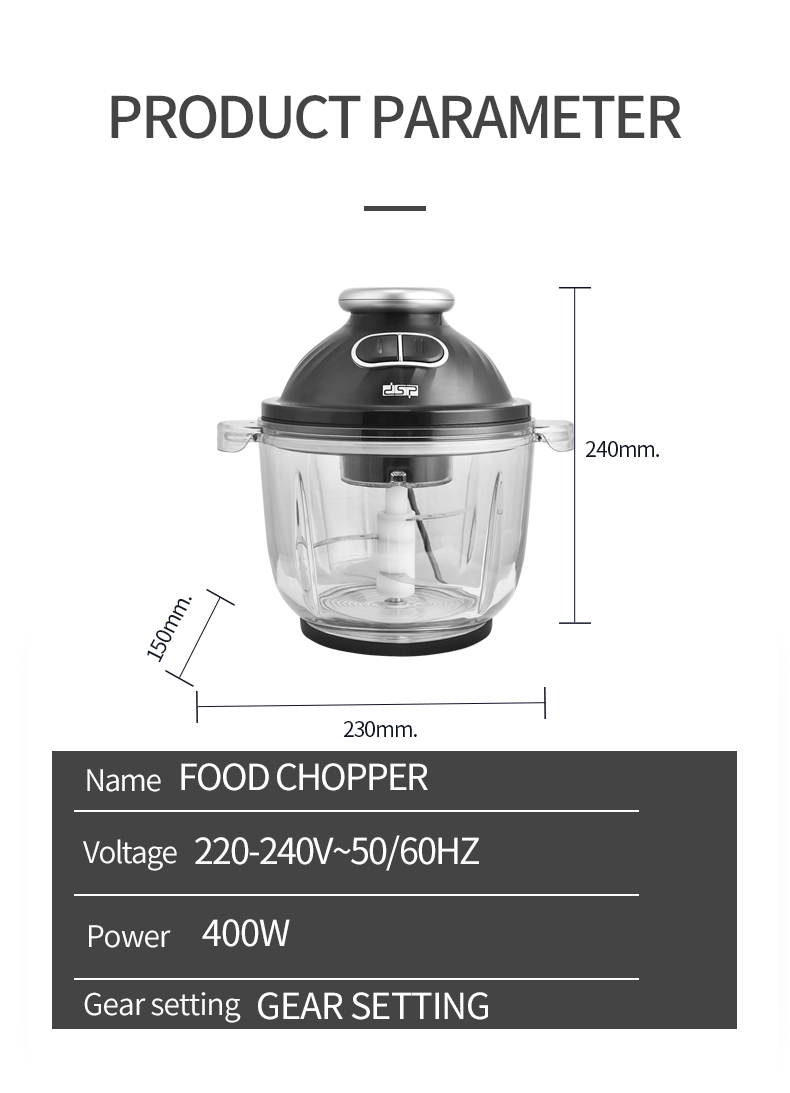 DSP DSP Meat Grinder Cross-Border Household Small Electric Stuffing Minced Vegetables Meat Mixer Automatic Cooking Machine