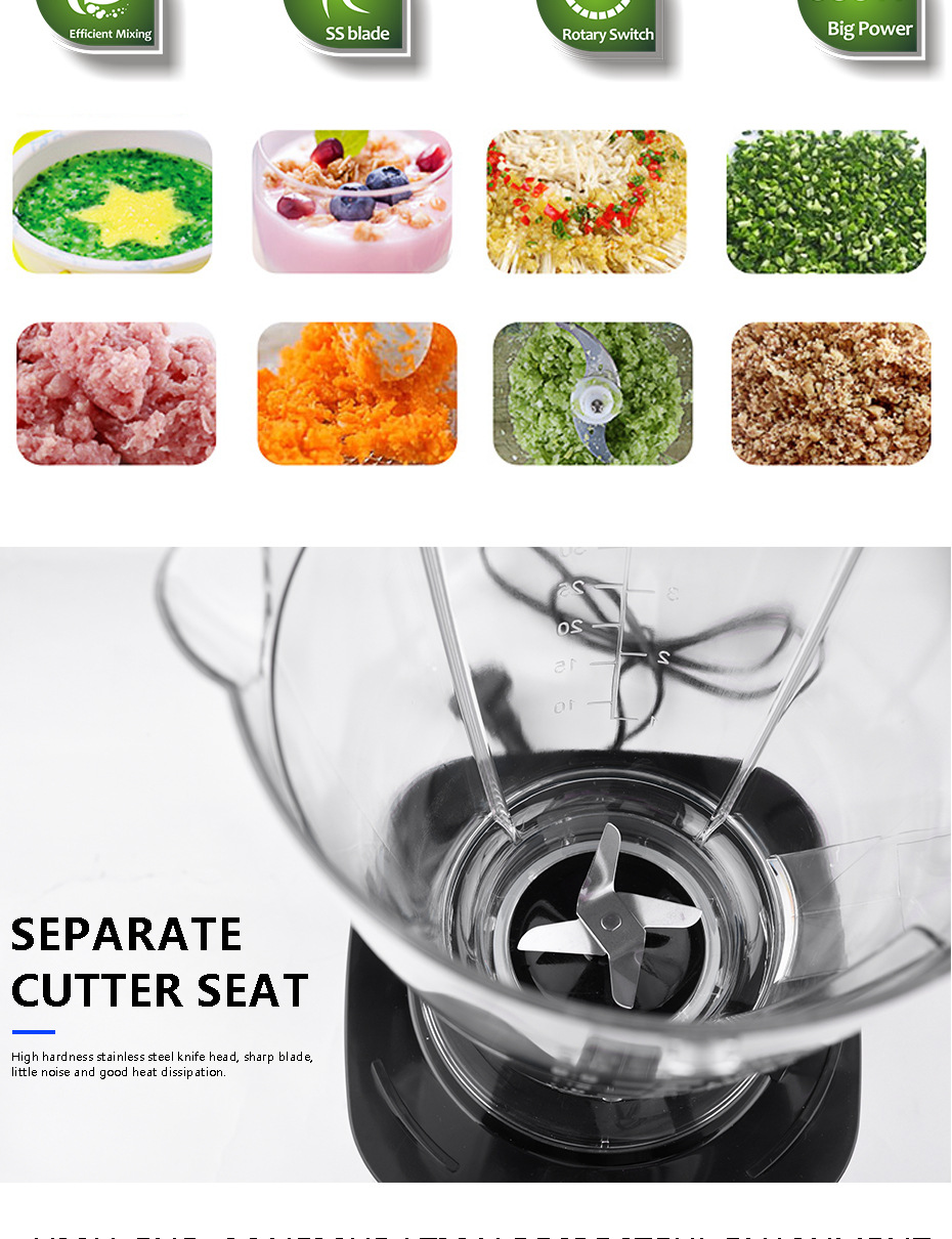DSP Dansong Meat Grinder Household Electric Multi-Functional Small Stainless Steel Meat Grinder Vegetable Grinder Cooking Machine