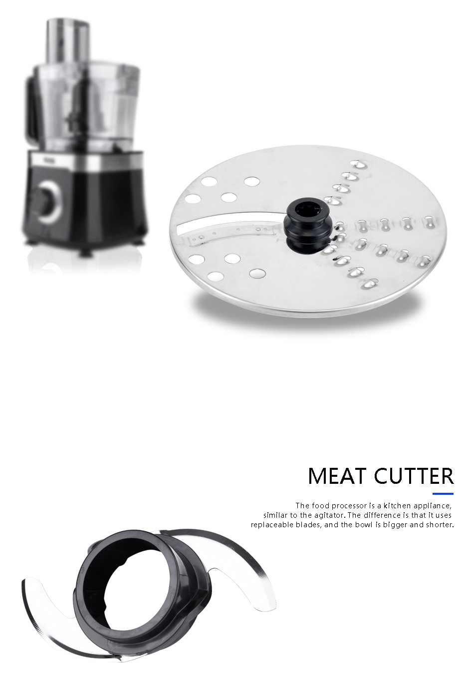 DSP Dansong Meat Grinder Household Electric Multi-Functional Small Stainless Steel Meat Grinder Vegetable Grinder Cooking Machine
