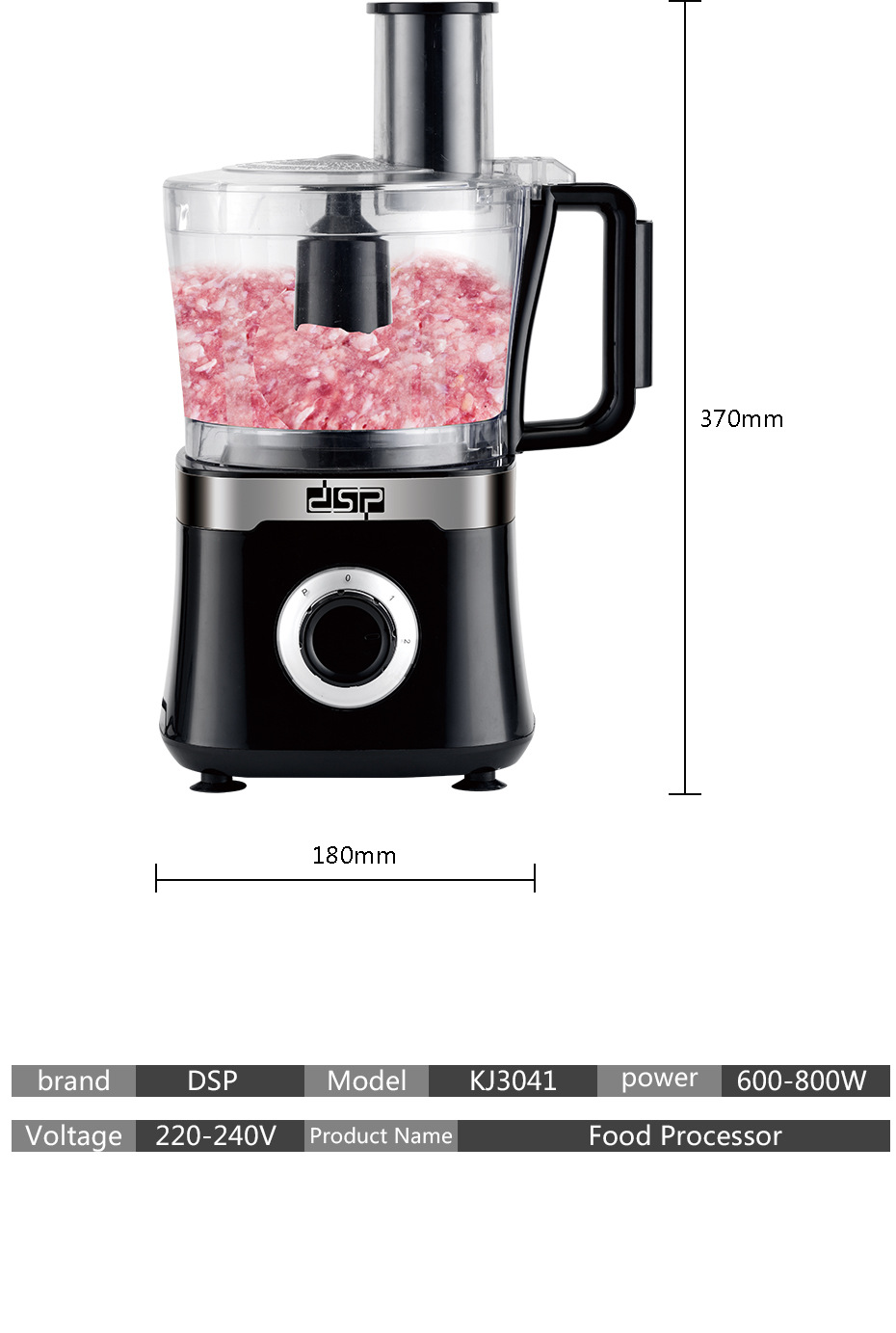 DSP Dansong Meat Grinder Household Electric Multi-Functional Small Stainless Steel Meat Grinder Vegetable Grinder Cooking Machine