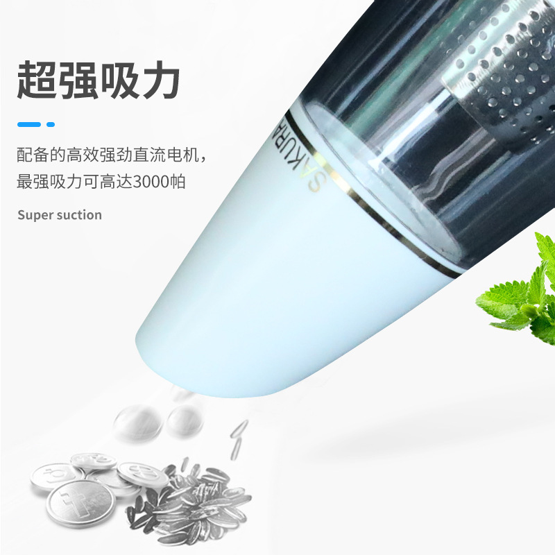 Factory Direct Sales Automobile Vacuum Cleaner 12V Wireless High Power Car Charger Portable Handheld Vacuum Cleaner Appliance