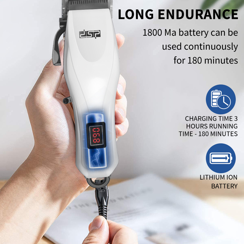 DSP DSP Cross-Border New Household Electric Hair Clipper LED Intelligent Display Hair Salon Professional Electric Clipper without Stuck Hair