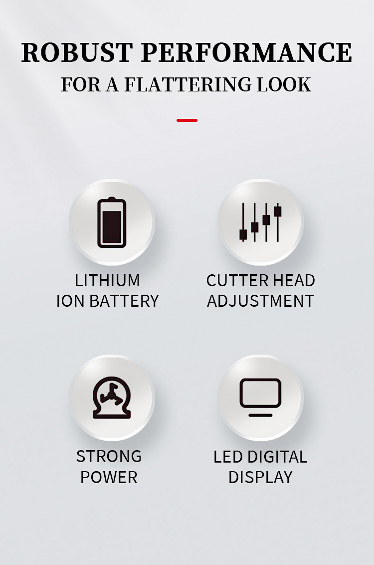 DSP DSP Cross-Border New Household Electric Hair Clipper LED Intelligent Display Hair Salon Professional Electric Clipper without Stuck Hair