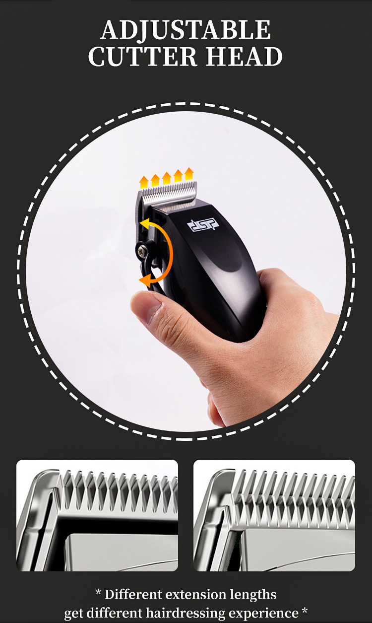 DSP DSP Cross-Border New Household Electric Hair Clipper LED Intelligent Display Hair Salon Professional Electric Clipper without Stuck Hair
