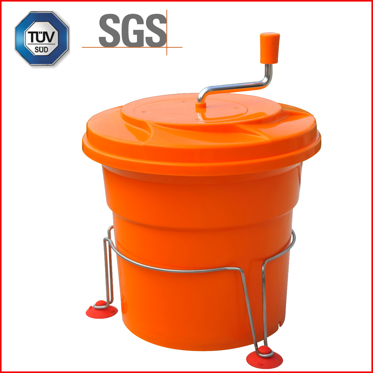 Commercial Salad Dehydrator Washing Vegetables and Fruits to Throw Water Dry Basket Device Commercial Manual Draining Laundry-Drier