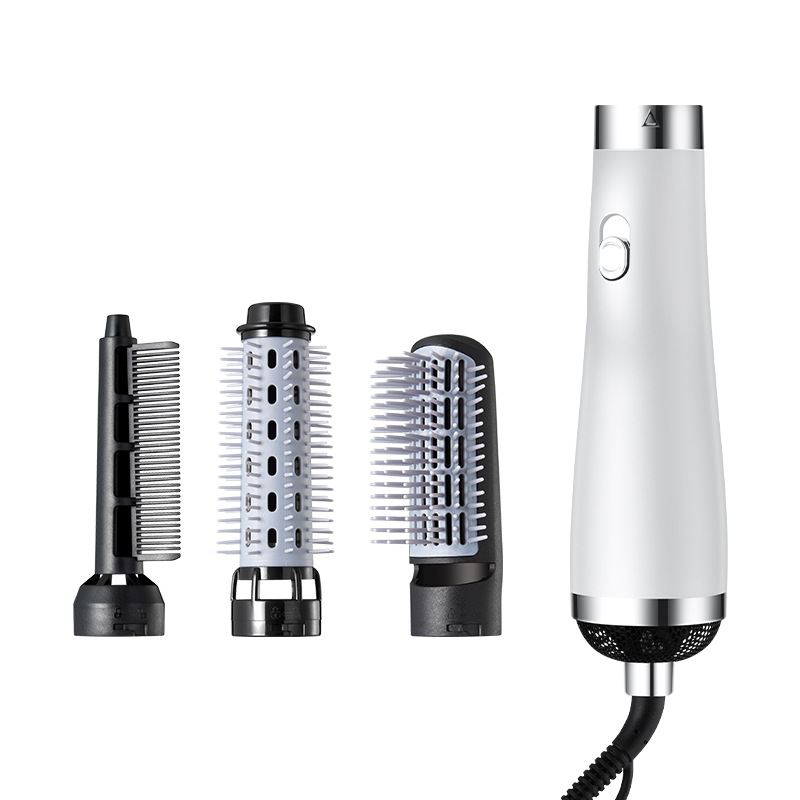 Three-in-One Multifunctional Curly Hair Styling Comb Hair Dryer Electric Hair Drier Comb Side Blowing Edge round Brush Hair Dryer Integrated