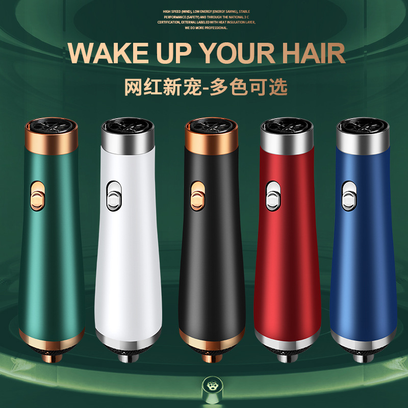 Electric Hair Drier Comb Ion Hair Fluffy Hot Air Comb Straight Hair Curler Artifact Blowing and Combing Three-in-One 220V Cross-Border 110V
