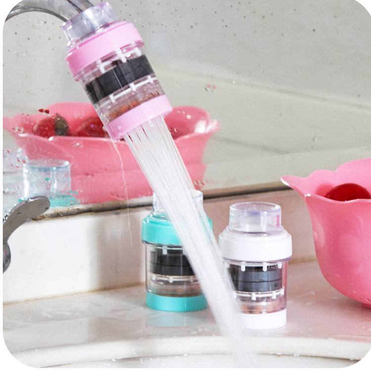 Faucet Medical Stone Water Filter Universal Splash-Proof Shower Retractable Tap Water Water Saving Device Nozzle with Filter Tip