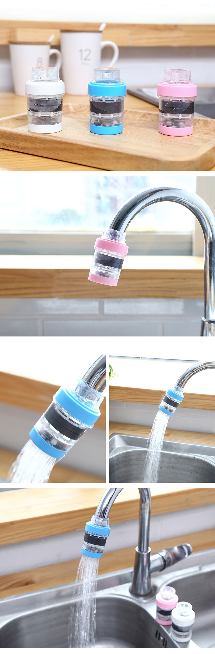 Faucet Medical Stone Water Filter Universal Splash-Proof Shower Retractable Tap Water Water Saving Device Nozzle with Filter Tip Faucet Medical Stone Water Filter Universal Splash-Proof Shower Retractable Tap Water Water Saving Device Nozzle with Filter Tip