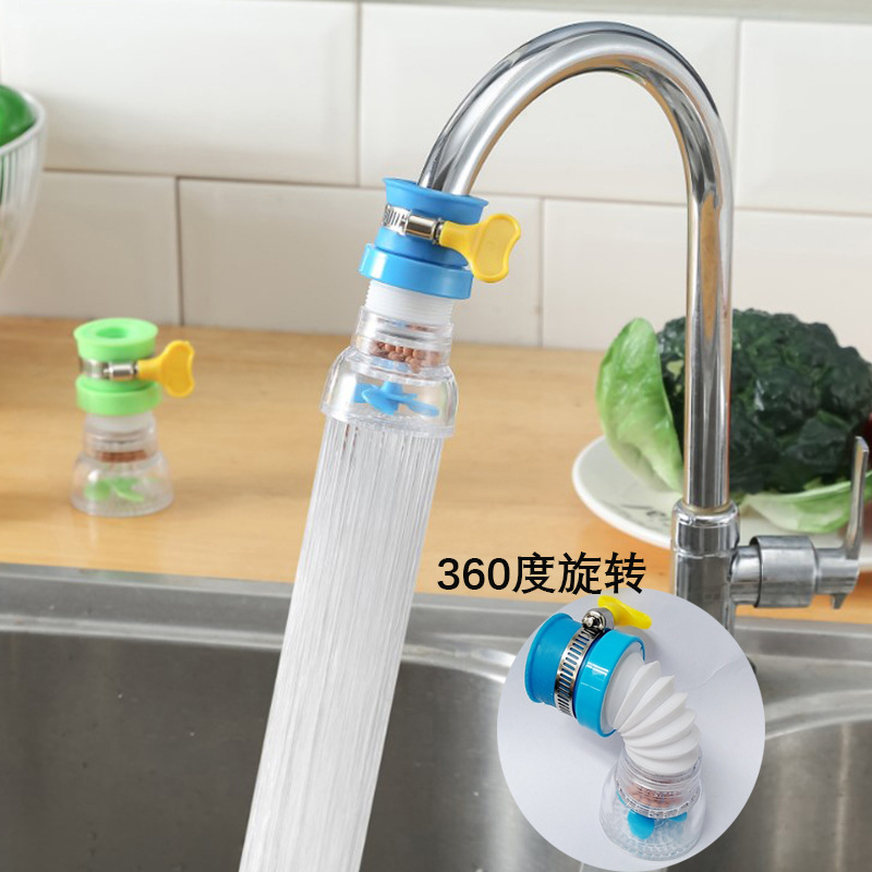 Universal Connector Faucet Filter Kitchen Household Retractable Rotary Splash Proof Water Shower Tap Water Filter Water Purifier