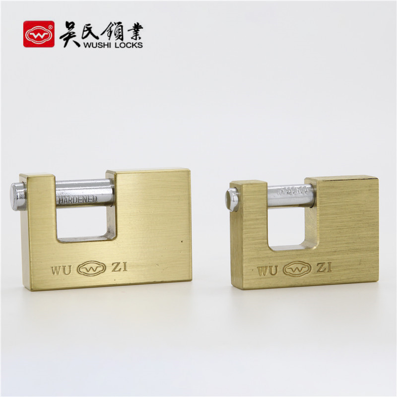 Rectangular Lock Anti-Theft Anti-Skid Cross-Opening Lock Garage Door Lock Household Rectangular Beam Padlock