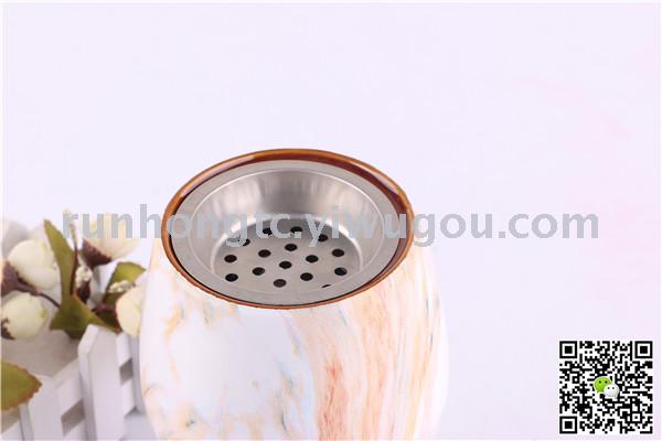 Hot style wood grain marble grain Arab ceramic incense burner carbon stove home crafts