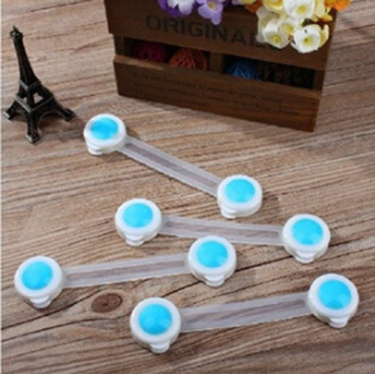 Lengthened Smiley Face Cabinet Door Refrigerator Drawer Lock Children Anti-Open Door Security Lock Baby Safety Lock Two Pieces