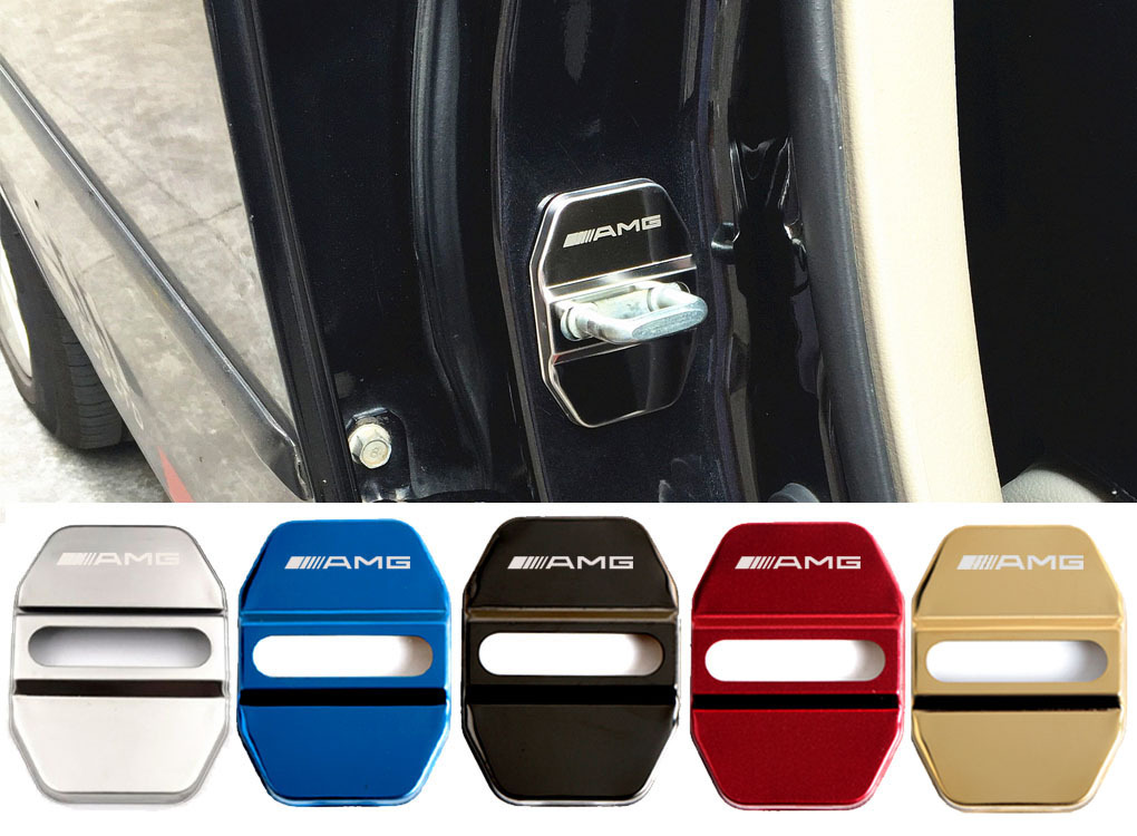 MercedesBenz Titanium Black C Class EClass GLAClass Imported SClass Stainless Steel Door Lock Black Door Lock Cover AMG