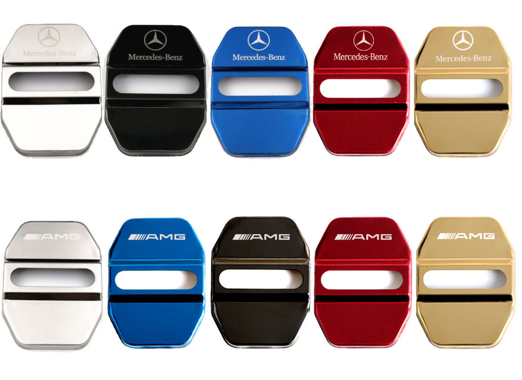 MercedesBenz Titanium Black C Class EClass GLAClass Imported SClass Stainless Steel Door Lock Black Door Lock Cover AMG
