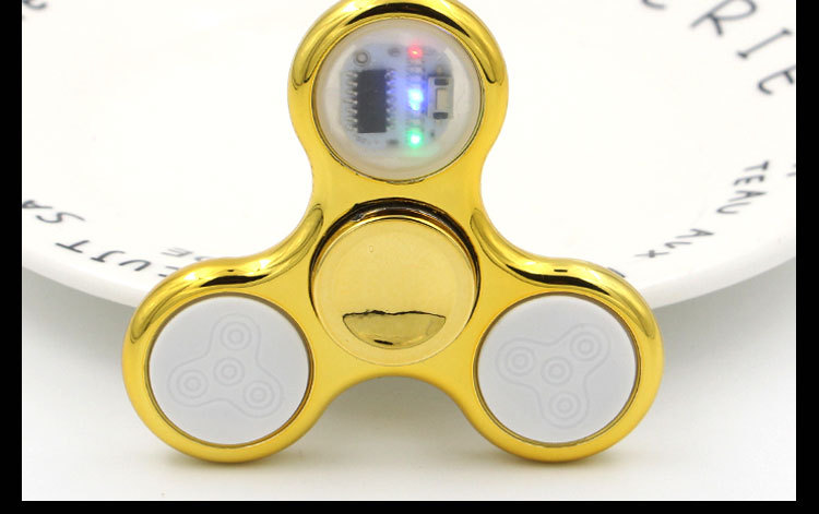 New Electroplating Three-Leaf 18-Change 36-Change LED Flash Fingertip Gyro Flash Light-Emitting Hand Spinner Pressure Reduction Toy New Electroplating Three-Leaf 18-Change 36-Change LED Flash Fingertip Gyro Flash Light-Emitting Hand Spinner Pressure Reduction Toy