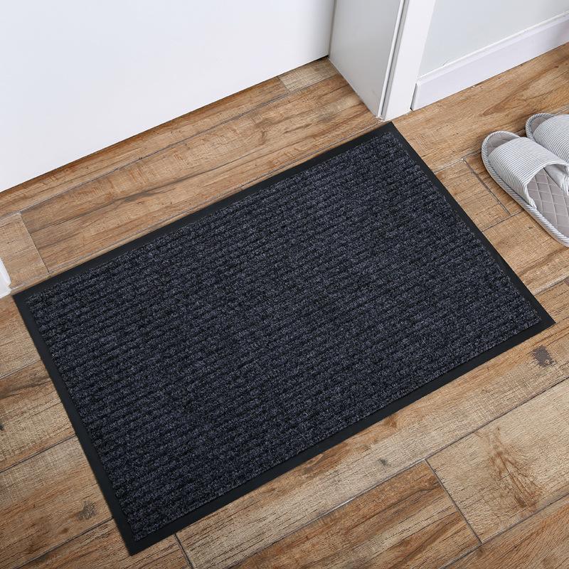 Hot-Selling PVC Double Stripe Carpet Absorbent Non-Slip Floor Mat Hotel Runner Rug Hallway Doormat Carpet Customized Supply