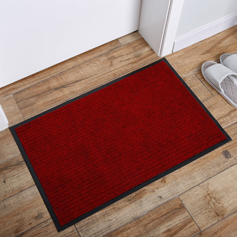 Hot-Selling PVC Double Stripe Carpet Absorbent Non-Slip Floor Mat Hotel Runner Rug Hallway Doormat Carpet Customized Supply