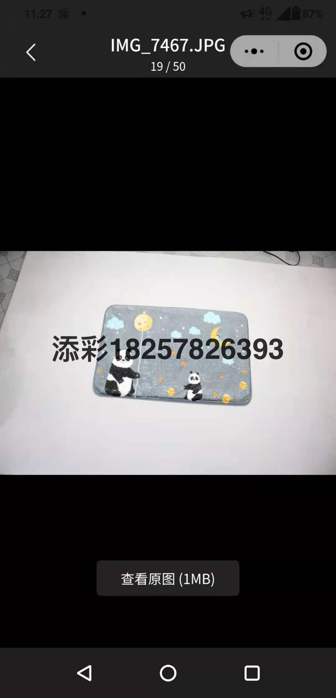 Cashmere Carpet Cute Absorbent Carpet Non-Slip Floor Mat 45 × 70cm