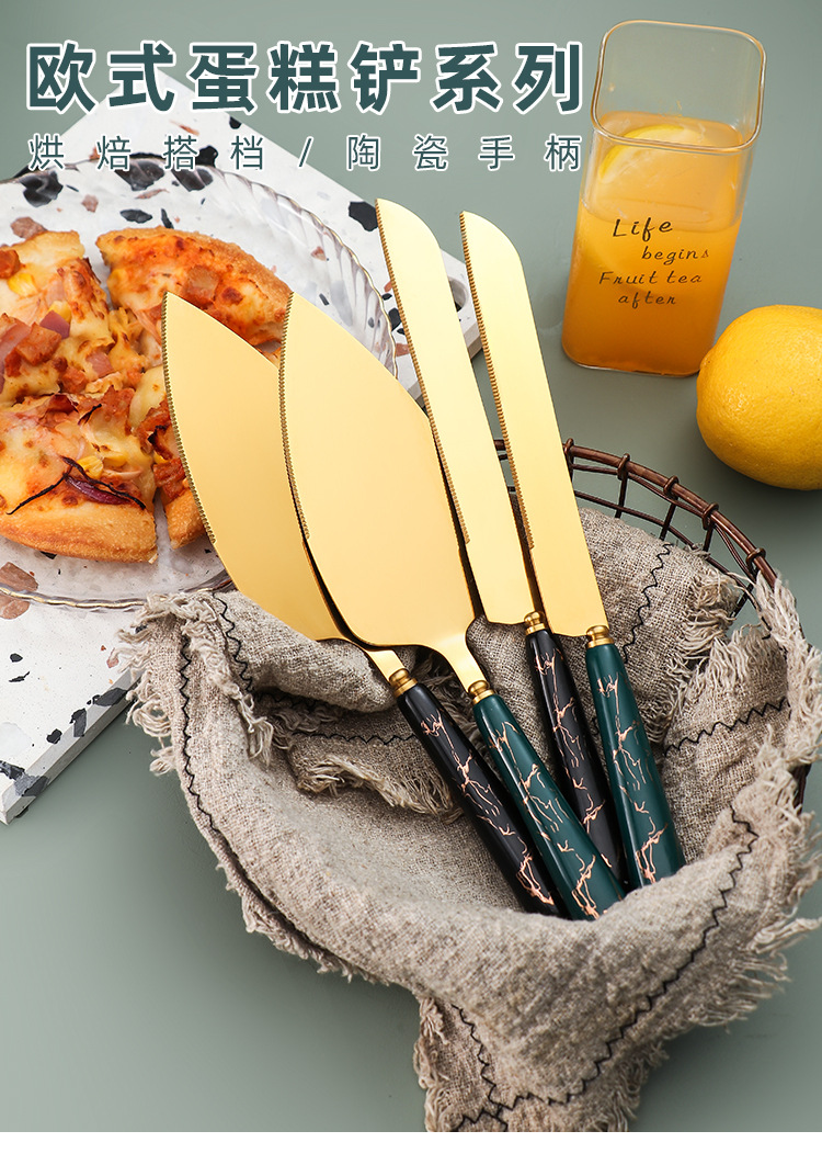 Porcelain Handle Stainless Steel Knife Shovel Gift Set Creative Baking Tool Cheese Knife Butter Knife Cake Shovel Pizza Shovel Porcelain Handle Stainless Steel Knife Shovel Gift Set Creative Baking Tool Cheese Knife Butter Knife Cake Shovel Pizza Shovel