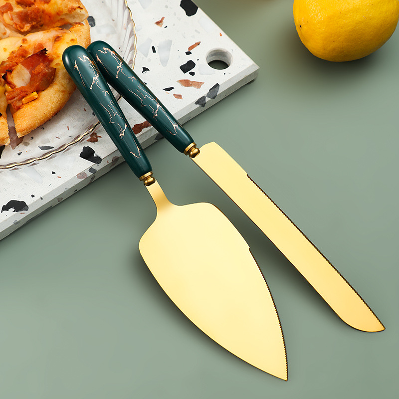 Porcelain Handle Stainless Steel Knife Shovel Gift Set Creative Baking Tool Cheese Knife Butter Knife Cake Shovel Pizza Shovel
