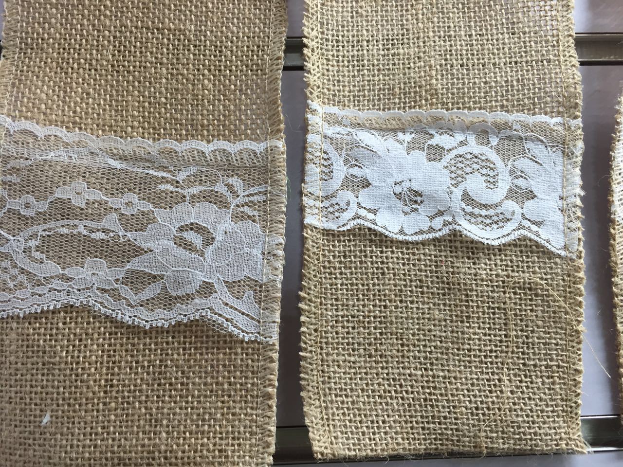 European Christmas wedding linen tableware bag linen lace knife fork bag