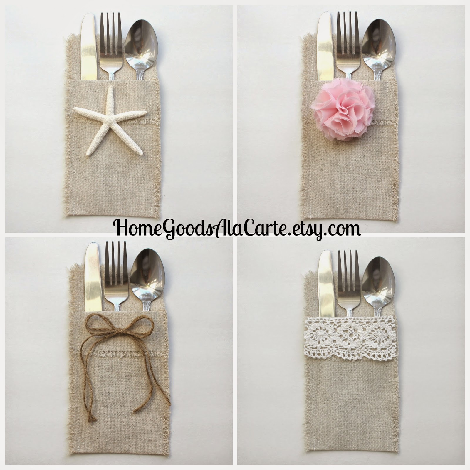 European Christmas wedding linen tableware bag linen lace knife fork bag