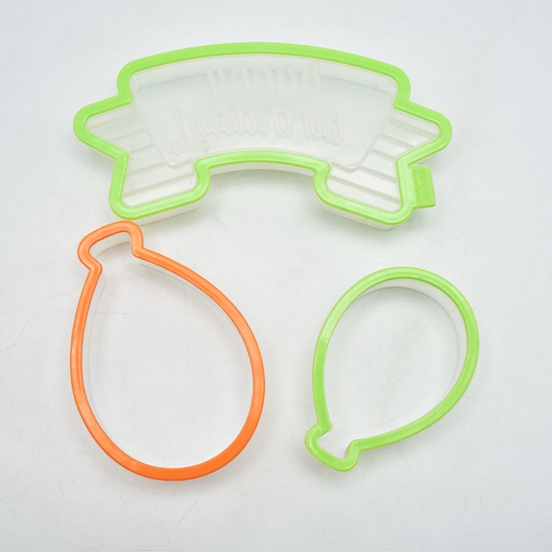 DIY Cake Baking Mold Happy Birthday Balloon Plastic Biscuit Mold Clay Fondant Cake Decoration Cutter DIY Cake Baking Mold Happy Birthday Balloon Plastic Biscuit Mold Clay Fondant Cake Decoration Cutter