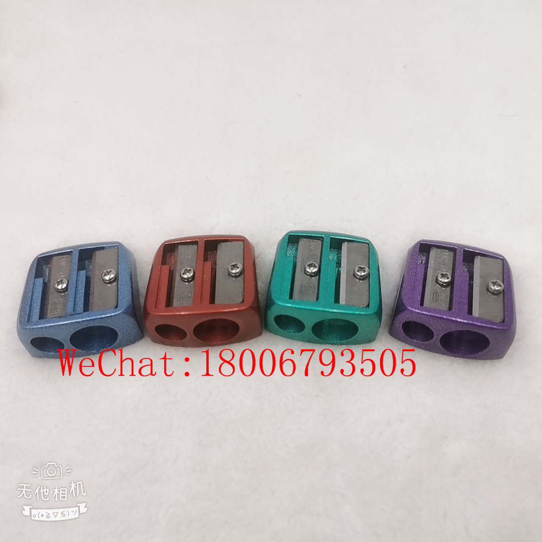 Emmason Color Double Hole Metal Pencil Sharpener Penknife Pencil Knife Student Pencil Sharpener Student Stationery